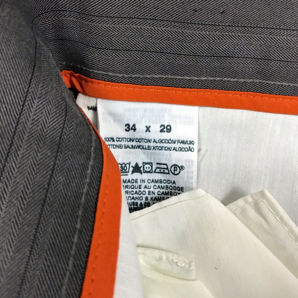 Dockers D3 Classic Fit Grey Striped Dress Pants 34 - Picture 5 of 8